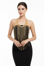 Collar cadena de cuerpo para vestido