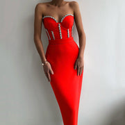 Vestido Sweet Night con corsé y sin tirantes — vista 3