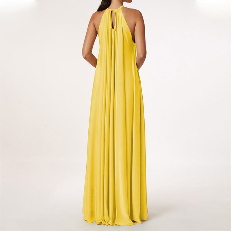 Elegantes Damen-Neckholder-Kleid, locker geschnitten, modisch