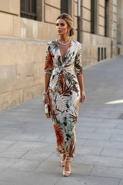 Ok Cali dress with 3/4 sleeves