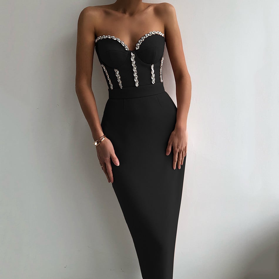 Vestido Sweet Night con corsé y sin tirantes — vista 2