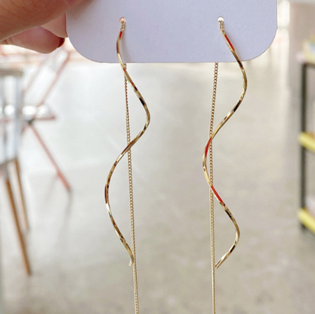 Ok Spiral Earrings Gold / Silver