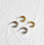 Ok - Ohrringe Gold & Silber Minimalistisch