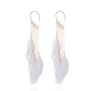 Pendientes bohemios con plumas