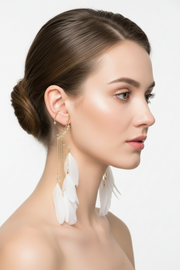 Pendientes bohemios con plumas