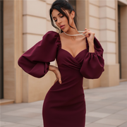 Vestido Corazón con escote corazón y mangas abullonadas — vista 2