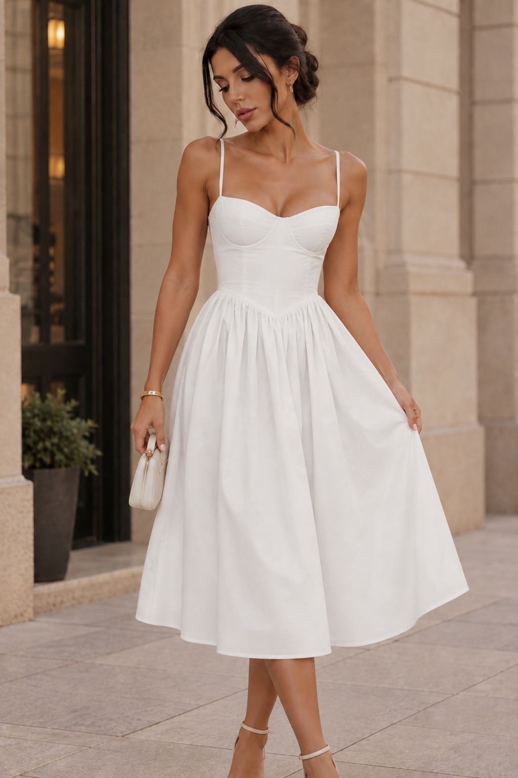 Vestido Cannes de corte francés