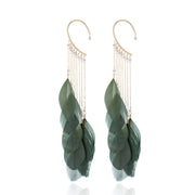 Pendientes bohemios con plumas